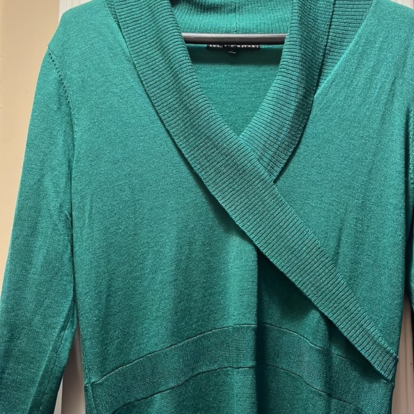 New green sweater dress - large, Live Life Designs  - 100% Merino wool - Picture 2 of 5